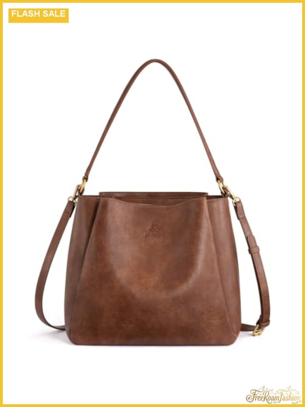 Women's Hobo Bag Three Compartments Vegan Leather Purse